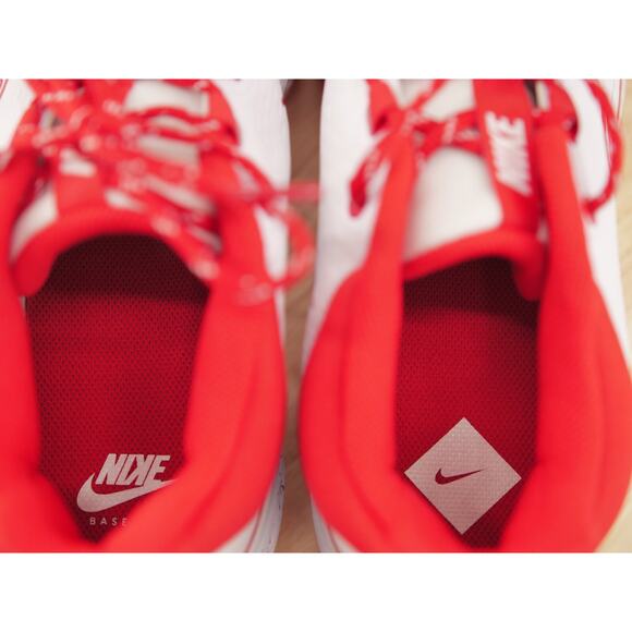 Nike Mens 11.5 Alpha Huarache Elite 4 Low MCS Baseball Cleat White/Red‎ main image 6